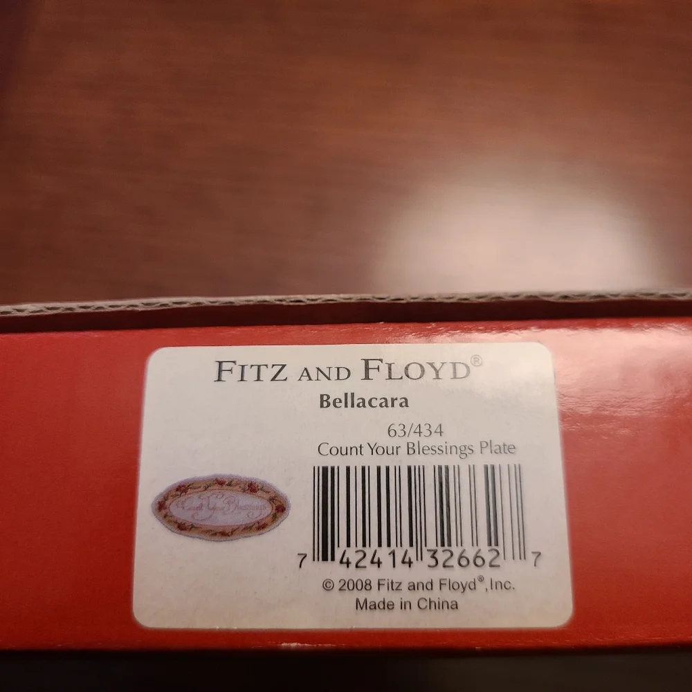 Fitz and Floyd Bellacara Count Your Blessings Plate - Picture 5 of 5